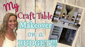 My Craft Table Makeover On A Budget Diy Craft Table Michael S Craft Craft Table Diy Craft Room Organization Diy Craft Table