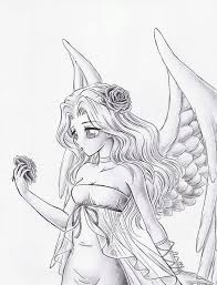 Ange Amour Angel Drawing Angel Drawing Easy Angel Coloring Pages