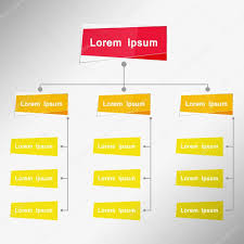 Color Card Organizational Chart Infographic Multiple Color