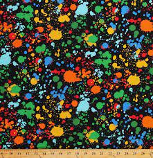If you're attempting this craft with kids, magnify the potential mess and the importance of proper prep. Windham Fabrics Splotch Black Fabric Paint Splatter Cotton Fabric Priced By Half Yard Sewing Fiber Craft Supplies Tools Delage Com Br