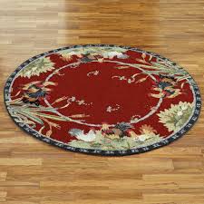 rooster and hens round rugs