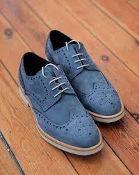 Light Blue Brogue Suede Shoes With White Sole Zapatos Brogue De Ante Azul Claro Y Suela Blanca Dress Shoes Men Wingtip Shoes Gentleman Shoes
