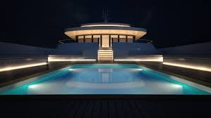 Out Of This World Pools Superyacht Project Light Swimming Pool By Night 90m Motor Yacht Swimming Pool Lights Swimming Pools Pool Light