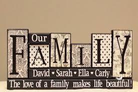 Our Family Wooden Sign Wife Gift Blended Wedding Gift Etsy Wooden Family Signs Personalized Family Custom Housewarming Gift