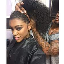 Porsha williams poses in black. 15 Celebrities Show What Their Real Hair Actually Looks Like Without Weave Natural Hair Instagram Natural Hair Styles Hair Styles