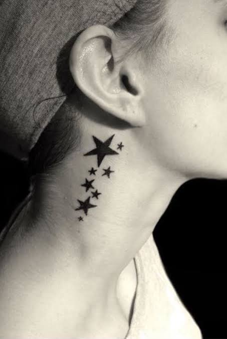 215 Trendy Neck Tattoos You Must See - Tattoo Me Now | Star tattoos for women on neck, Small star neck tattoo, Neck tattoo designs