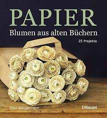 Wie hier im video beschrieben eine kleine faltarbeit machen: Papier Blumen Aus Alten Buchern 25 Projekte Anka Bruggemann Amazon De Bucher