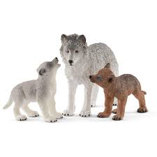 Mother Wolf With Pups In 2020 Pet Toys Animal Figures Animals