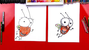 Find the illustrated steps below and learn how to draw this bug easily. How To Draw Fly Guy Art For Kids Hub Art For Kids Hub Cartoon Drawing Tutorial Cartoon Drawings Sketches