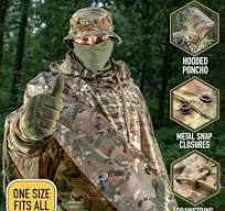 M-Tac Poncho De Lluvia Táctico – Refugio Militar Del Ejército – Impermeable  Ripstop Camping Senderismo Exterior Caza Ponchos De Lluvia