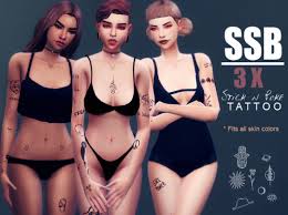The set includes four artistic tattoo designs for different body parts of your sims, including the cross tattoo (face), owl tattoo (chest), thug life tattoo (abdomen), and skull tattoo (left arm).all these creations are unisex so that you can use them to any of your male and … Savage Sim Baby I Made Some Simple Tattoos You Get 3 In This