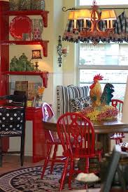 Red Color Has Great Distinctive Capability Whereas Black Looks Rushing And Stylish In An French Country Dining Room French Country Dining Country Dining Rooms
