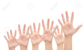 Les mains en l'air parce qu'une jeune femme en robe rouge type audrey hepburn pointe un revolver dans votre direction. Groupe Des Mains En L Air Isole Sur Fond Blanc Banque D Images Et Photos Libres De Droits Image 12663134