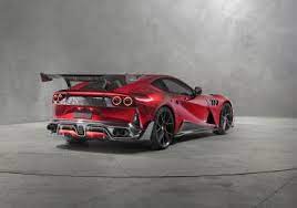 The rear bumper and diffuser are reminiscent of the one found on the vorsteiner's bodykit for ferrari 458. Mansory Stallone 812 Mansory