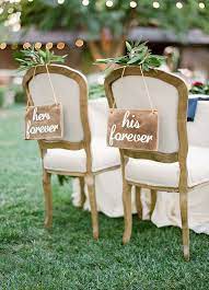 30 Awesome Wedding Sign Decor Ideas For Bride Groom Chairs Wedding Sign Decor Wedding Chair Signs Fun Wedding Decor