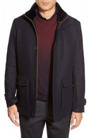 Ted Baker London Bartley Faux Fur Collar Zip Front Jacket Faux Fur Collar Jackets Ted Baker London