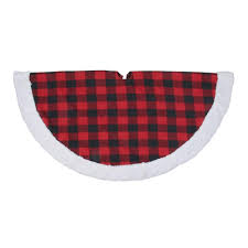 A beautiful, reversible christmas tree skirt from minted is the perfect way to showcase your tree this holiday season. Northlight 56 In Black And Red Buffalo Plaid With White Sherpa Christmas Tree Skirt 33530850 The Home Depot