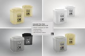 Square Tea Tins Packaging Mock Up How To Make Tea Tea Tins Gold Print