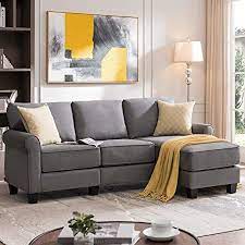 Check spelling or type a new query. Amazon Com Nolany Reversible Sectional Sofa Couch For Small Apartment L Shape Sofa Couch 3 Seat Sectional Couch Dusty Grey Furniture Decor
