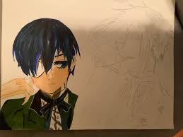 All sizes · large and better · only very large sort: This Is My Ciel And Sebastian Fanart That I Managed To Fix A Month Ago It Isn T Very Good Since I Kinda Ruined It By Coloring I Am Not Finished Yet But