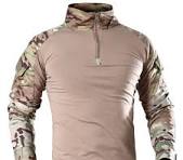 Camisa táctica militar de manga larga para hombre, transpirable, para caza,  combate, secado rápido, para exteriores, con cremallera frontal de 1/4, ...