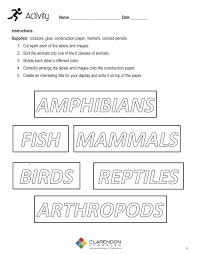 Animal Classification Grades 1 3