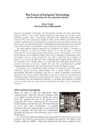 Pdf The Future Of Computer Technology And Its Implications For The Computer Industry