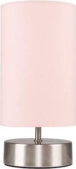 Browse this range of touch lamps brought together from leading uk online furnishings shops. Modern Chrome Touch Dimmer Bedside Table Lamp With Pink Cylinder Light Shade Amazon Co Uk Lighting