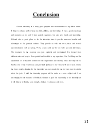 For example, in the table of contents section, simply add that you want it to only cover one page or slide, make a note if you'd like to add. Internship Report Natasha Nazira