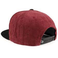 Plain Corduroy Textured Suede Flat Bill Snapback Cap Burgundy Black Cq185r5i6c9 Snapback Cap Suede Flats Hats For Men