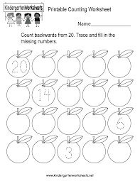 This Is A Backward Counting Worksheet For Kindergarteners Kids Can Trace And Write The Num Counting Worksheets Kids Math Worksheets Kindergarten Math Counting