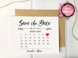 Digital Calendar Save The Date Personalized Digital Download Template Calendar Engagement Calendar Save The Date Cards Save The Date Save The Date Postcards