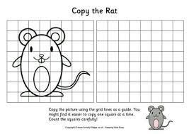 Rat Grid Copy Drawing Activities Drawing For Kids Drawing Grid