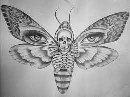 Tattoos On Neck For Man Tattoosonneck Skull Butterfly Tattoo Insect Tattoo Moth Tattoo