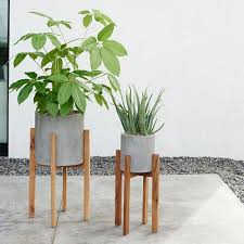 Get inspired by fresh designs, decor + entertaining ideas all in one place. Modern Wood Leg Standing Planter Cylinder