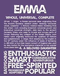 Emma Personnalise Nom Print Typographie Print Par Ohbabynames Numerologyletters Names With Meaning Numerology Old Female Names