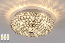 With its sophisticated beauty and stunning details, it is sure to add the perfect touch to your décor. Amabao Lighting 3 Light Chrome Finish Crystal Led Flush Mount Light Fixture Ceiling Light Fixture For Bedroom Living Room Dining Room Hallway E12 4wx 3 Led Bulbs Not Included Buy Online In Botswana