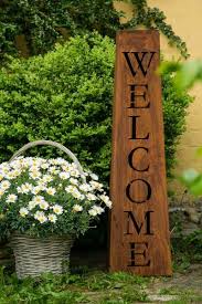 Willkommen Welcome Stander Saule H 97cm Rost Schild In Edelrost Rost Deko Garten Edelrost Garten Deko