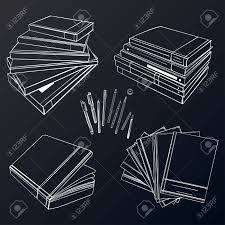 You can download and use this clip black and white book clipart for personal or. A Set Of Books Or Diaries Print For Your Design Book Mockup Royalty Free Cliparts Vectors And Stock Illustration Image 118932080