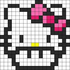 Hello Kitty Mario Mushroom Pixel Art Pattern Pony Bead Patterns Perler Bead Templates