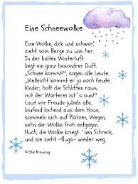 Eine Schneewolke Elkes Kindergeschichten Geschichten Fur Kinder Wintergedichte Fur Kinder Kindergeschichten