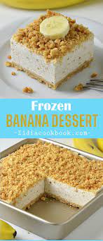 Frozen Banana Dessert Recipe Frozen Banana Dessert Desserts Banana Dessert Recipes