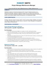 Your job description is the first touchpoint between your company and your new hire. Maintenance Manager Resume Samples Qwikresume