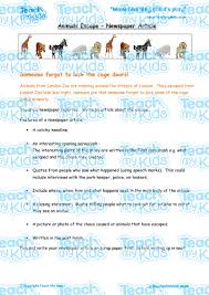 Ask children to highlight and label the texts to pick. Write A Newspaper Article Animals Escape Teach My Kids