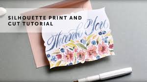 Silhouette cameo cards bird cards card making greeting cards book handmade cards book illustrations books cards to make. Free Silhouette Print Cut Thank You Card Tutorial Youtube