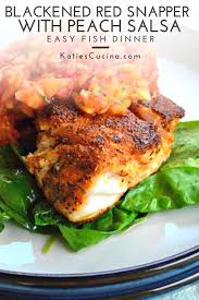 Satisfying and easy to make, these fish tacos topped with peach salsa are perfect for a summer supper. Blackened Red Snapper With Peach Salsa