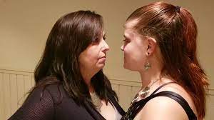 Catfight staredown