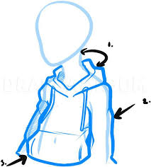 How to draw a hoodie. How To Draw A Hoodie Draw Hoodies By Dawn Dragoart Com Hoodie Drawing Reference Person Sketch Person Drawing