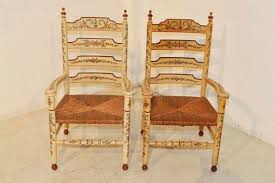 Antique Dutch Painted Arm Chairs With Floral Painting 5501 Casual Dining Table Chair Decorations Antiques