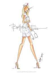 Nurses Unite Fashion Art Illustration Fashion Illustration Print Nurse Drawing